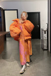 CHENPENG Orange Pleated Puffer Jacket CP20AWJ015